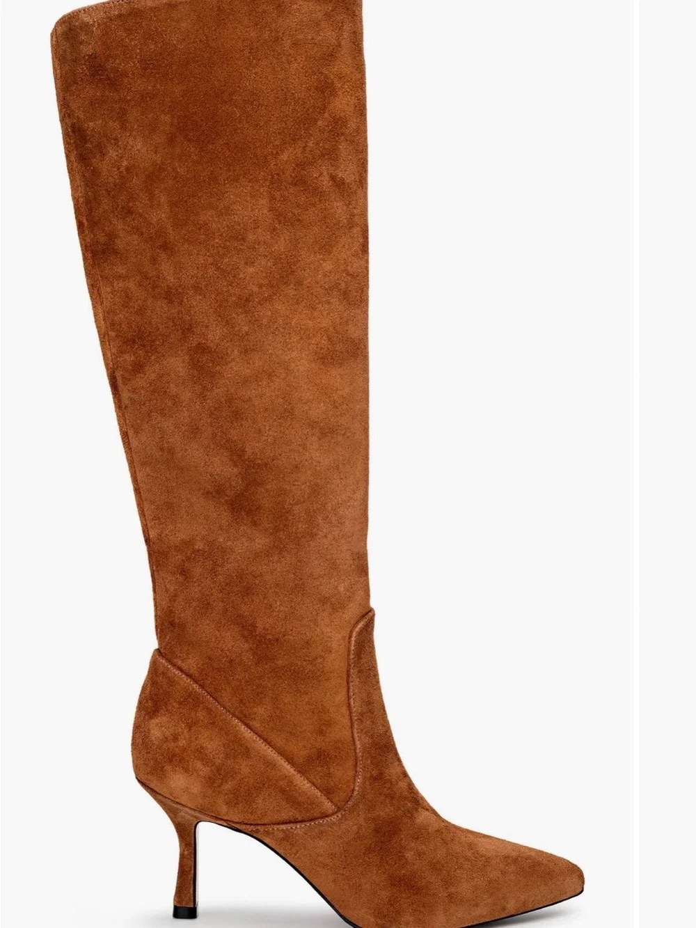 L'AGENCE Burgundy Suede Over-the-Knee Pointed Toe Boot